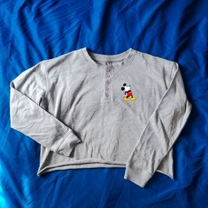 Disney Cropped Mickey Mouse Sweater XL